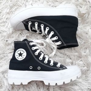Converse Black Lugged High Tops